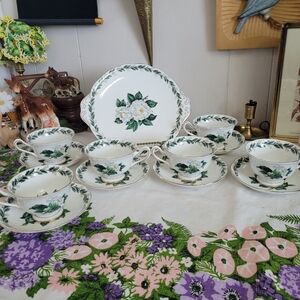 Lady Clare Royal Albert Teavup And Saucers Bone China England Set Of 6